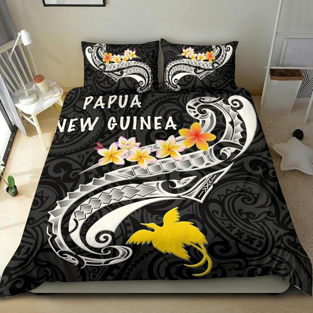 Northern Mariana Islands Duvet Cover Set - Polynesian Tattoo Red 5