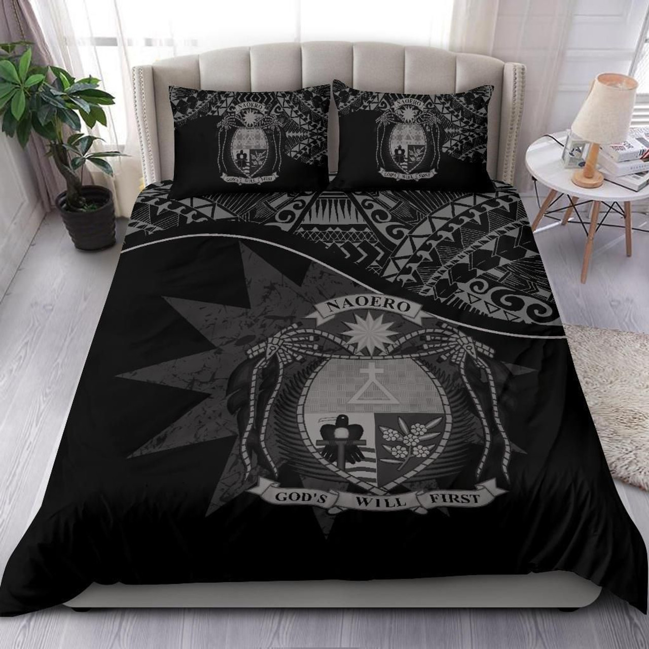 Papua New Guinea Duvet Cover Set - Papua New Guinea Flag & Coat Of Arms Black 5