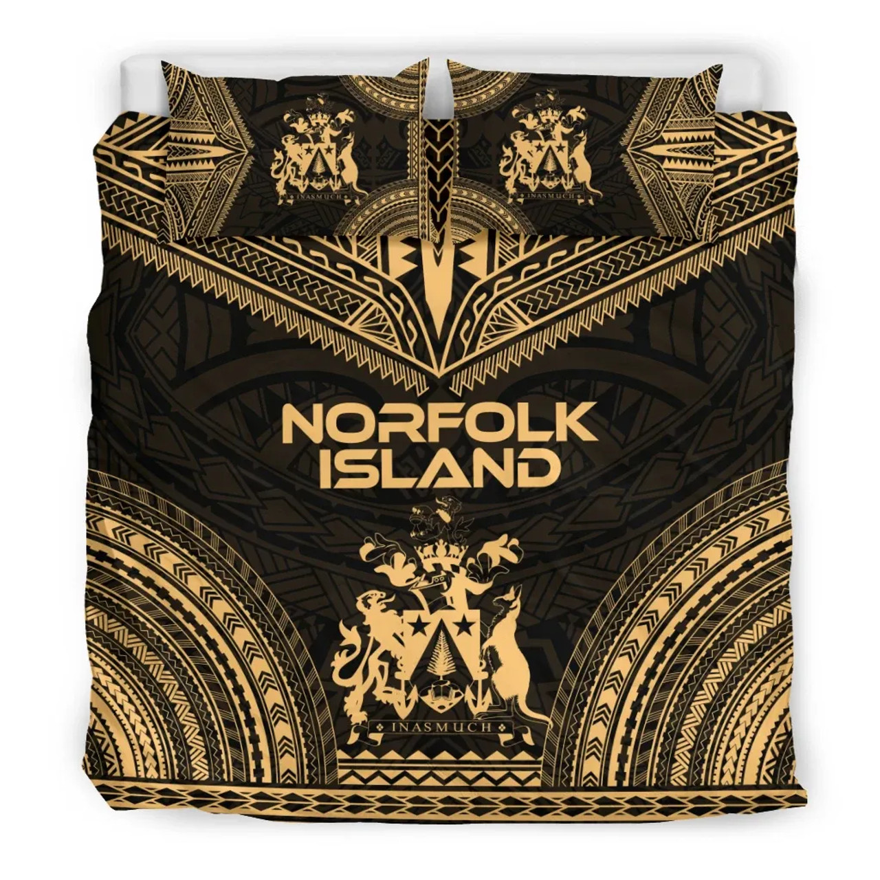 Norfolk Island Polynesian Chief Duvet Cover Set - Gold Version 3