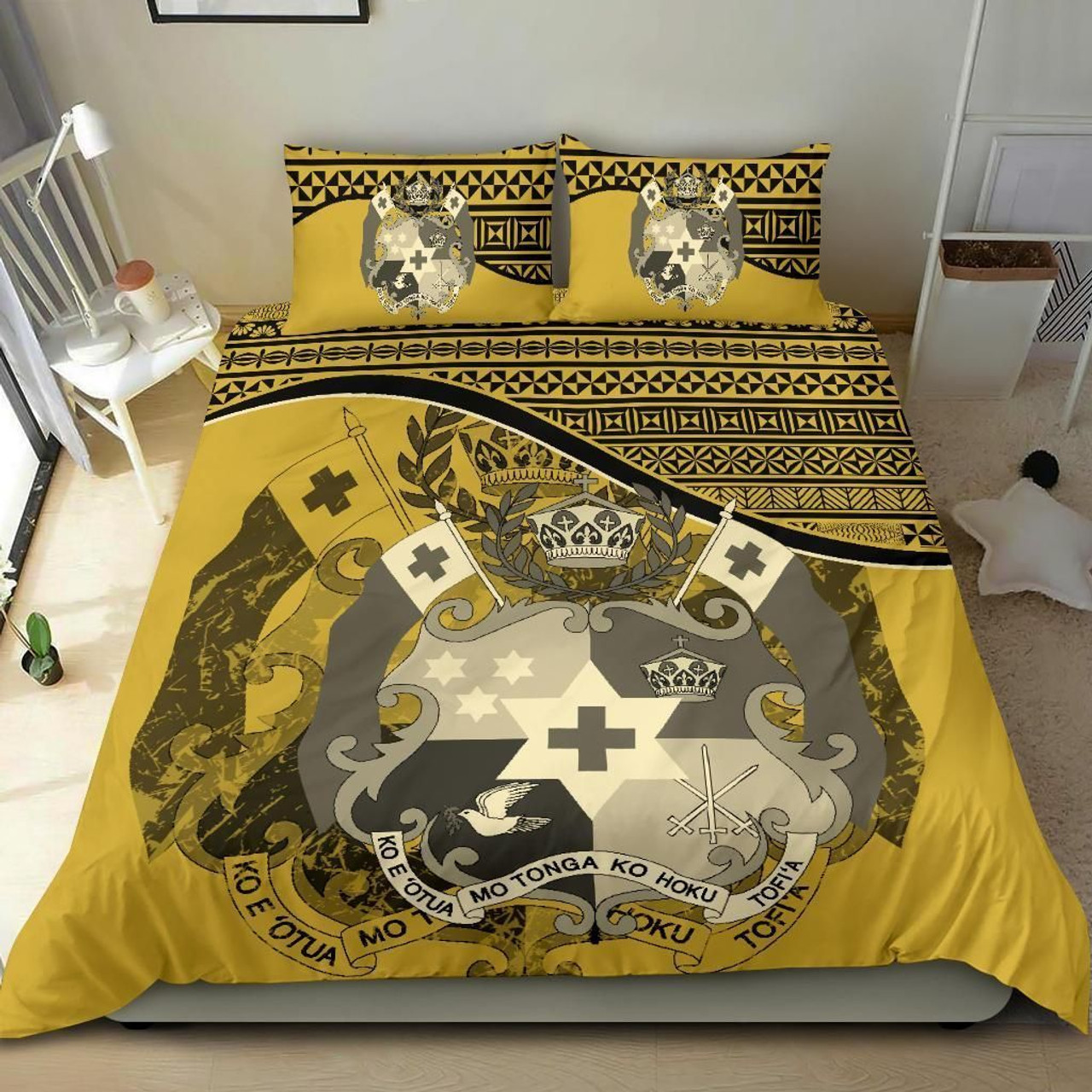 Marshall Islands Duvet Cover Set - Marshall Islands Seal & Yellow Hibiscus 4