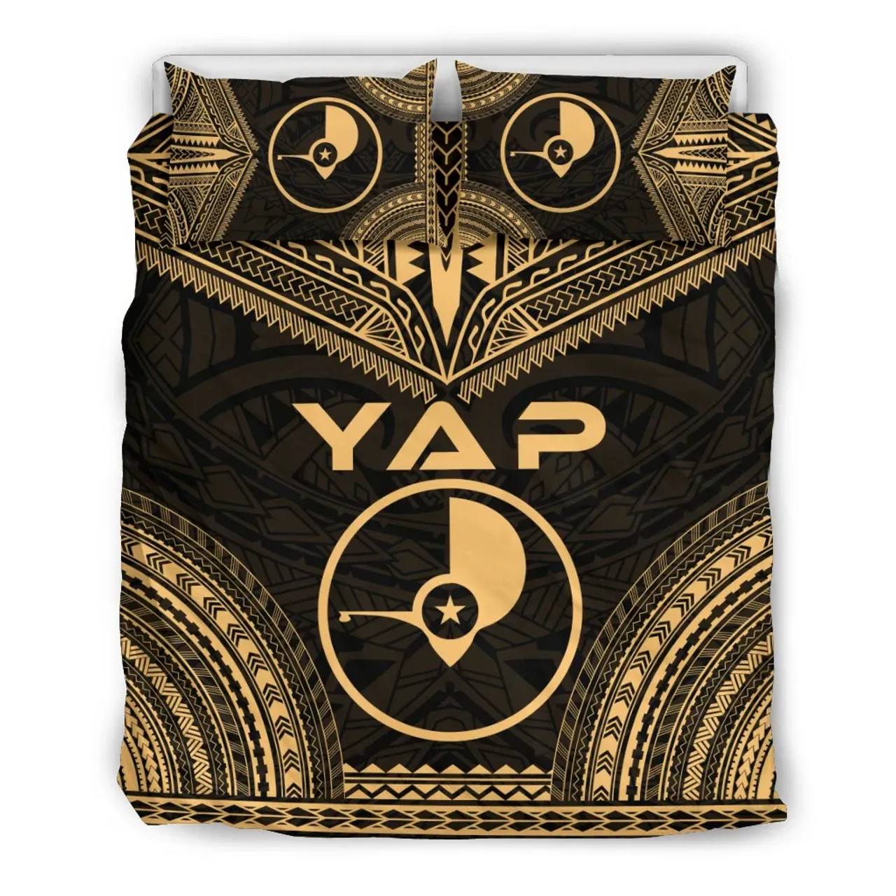 Yap Polynesian Chief Duvet Cover Set - Gold Version 1
