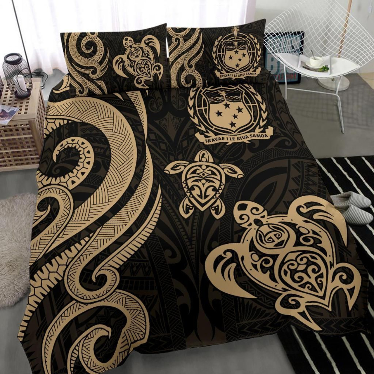 Yap Polynesian Chief Duvet Cover Set - Gold Version 6