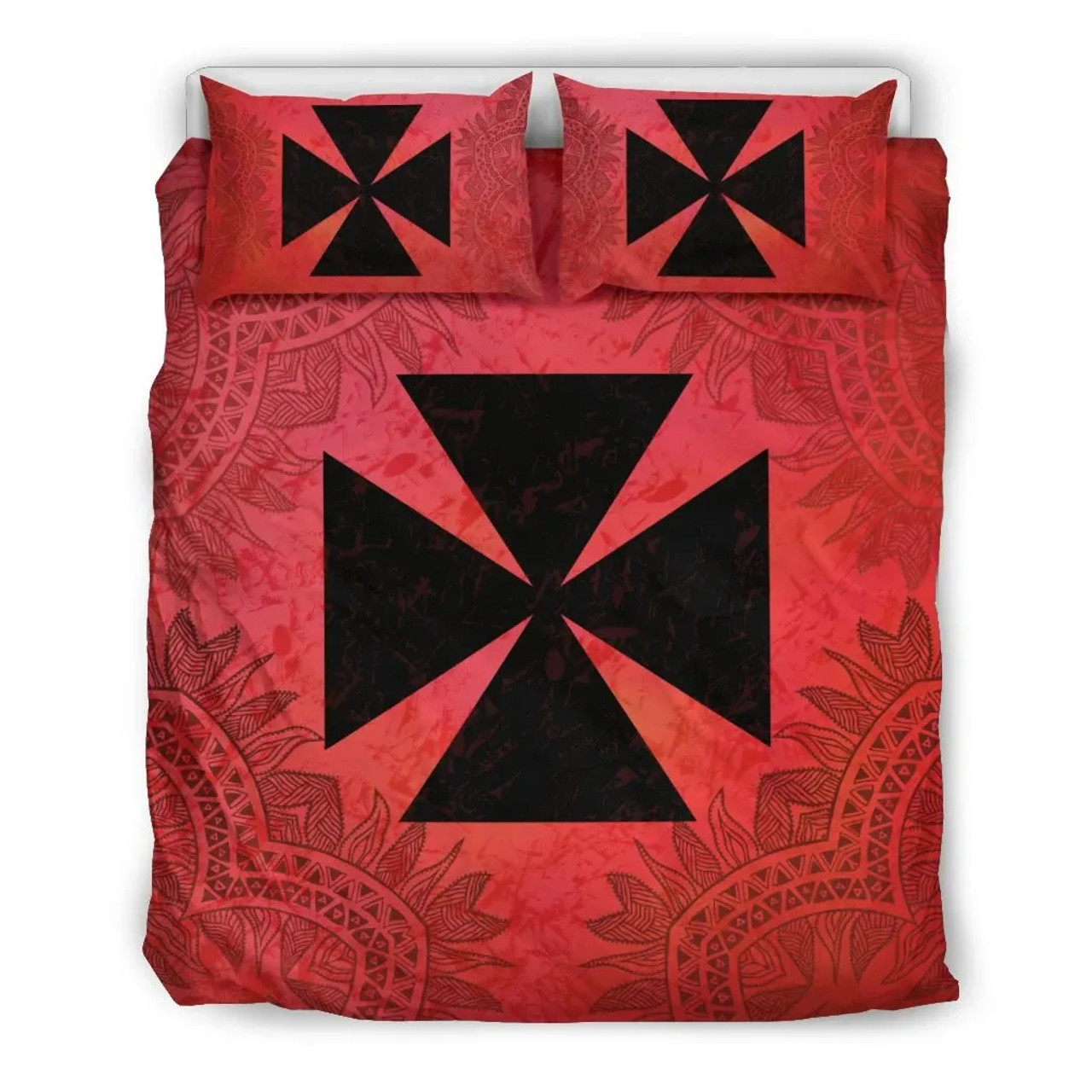 Wallis And Futuna Duvet Cover Set - Wallis And Futuna Coat Of Arms Red 2