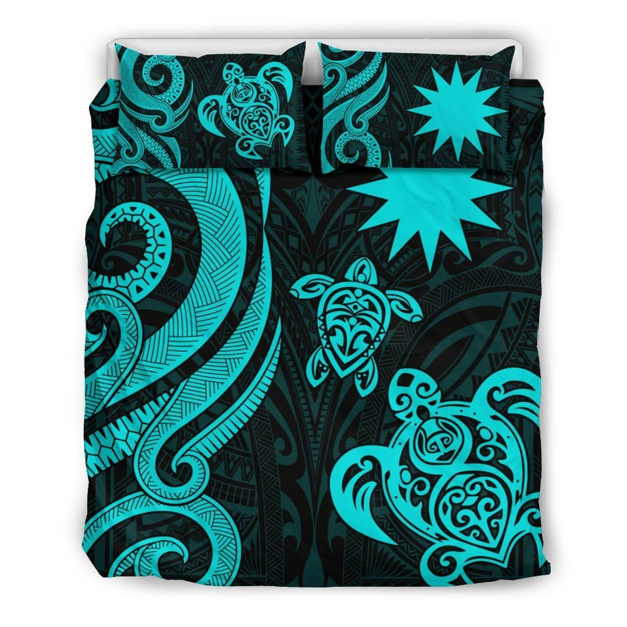 Nauru Bedding Set - Turquoise Tentacle Turtle 3