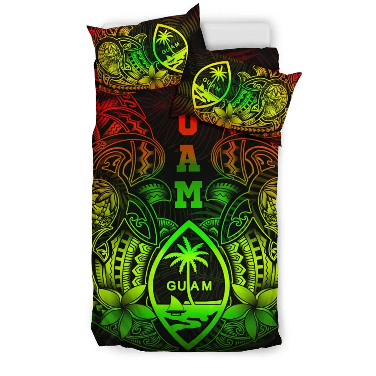 Polynesian Bedding Set - Guam Duvet Cover Sets - Reggae Turtle Homeland 3