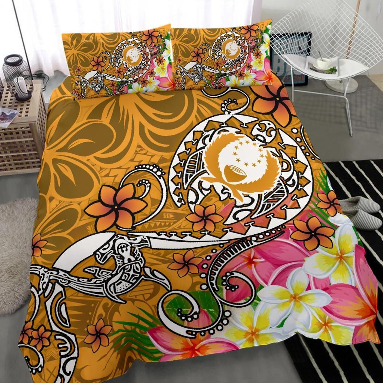 Papua New Guinea Personalised Bedding Set - PNG Bird And Polynesian Decorative Pattern 6