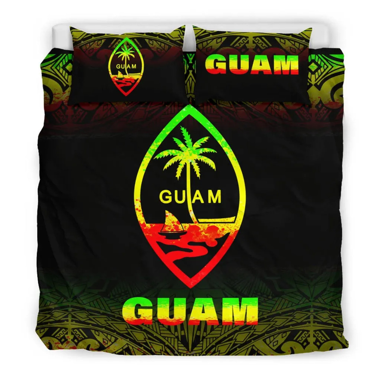 Guam Duvet Cover Set - Reggae Fog Style 1