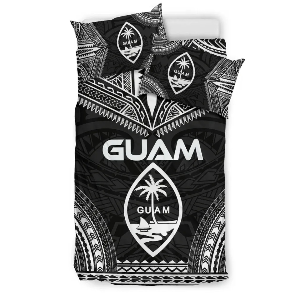 Guam Polynesian Chief Duvet Cover Set - Black Version 2