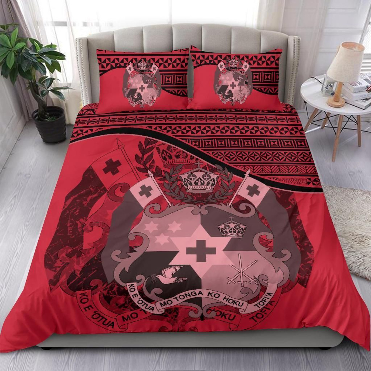 Nauru Duvet Cover Set - Nauru Coat Of Arms & Purple Hibiscus 5