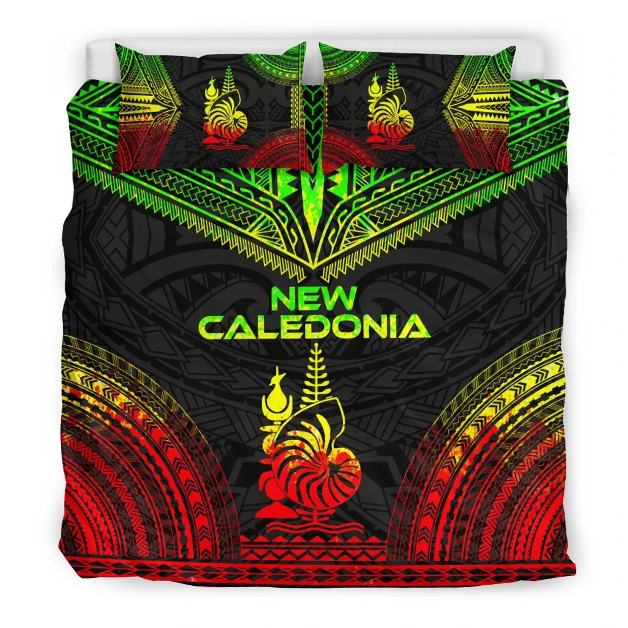 New Caledonia Polynesian Chief Duvet Cover Set - Reggae Version 3