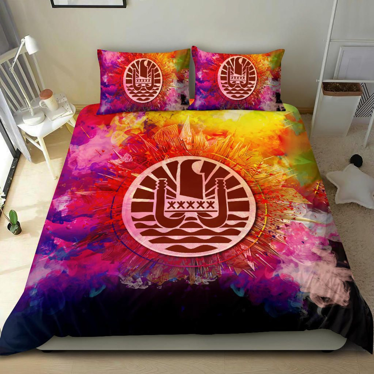 Marshall Islands Duvet Cover Set - Marshall Islands Seal & Brown Hibiscus 4