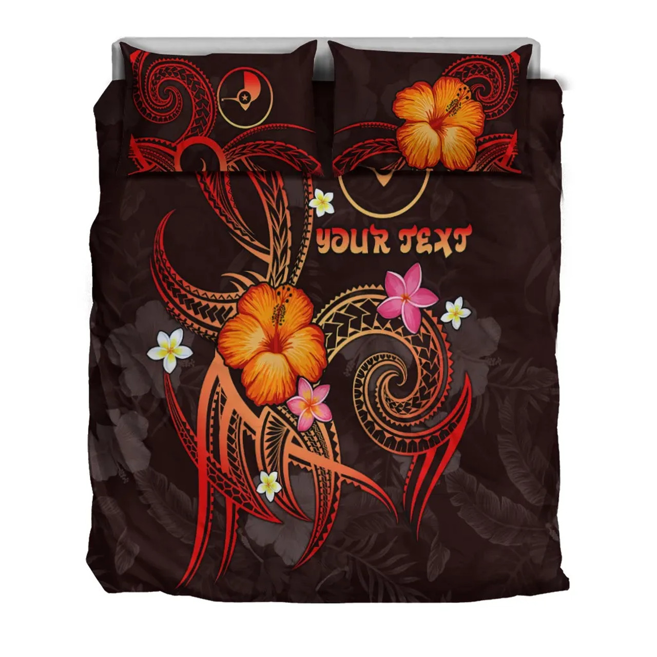 Yap Polynesian Personalised Bedding Set - Legend Of Yap (Red) 3