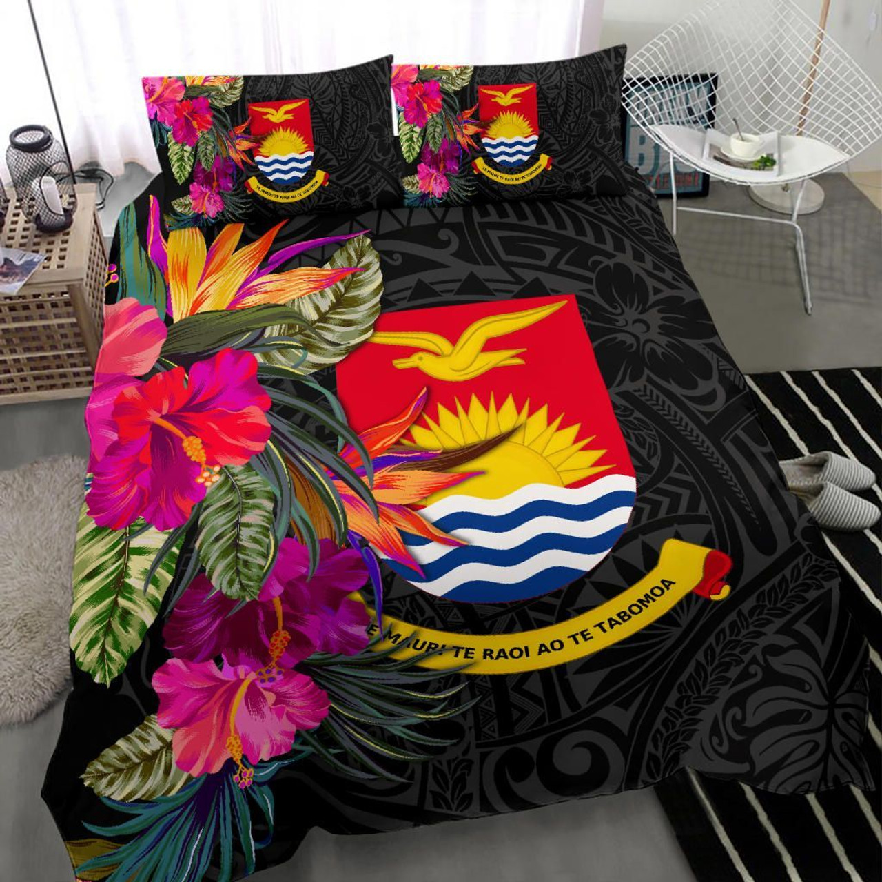 Kiribati Bedding Set - Polynesian Hibiscus Pattern 1