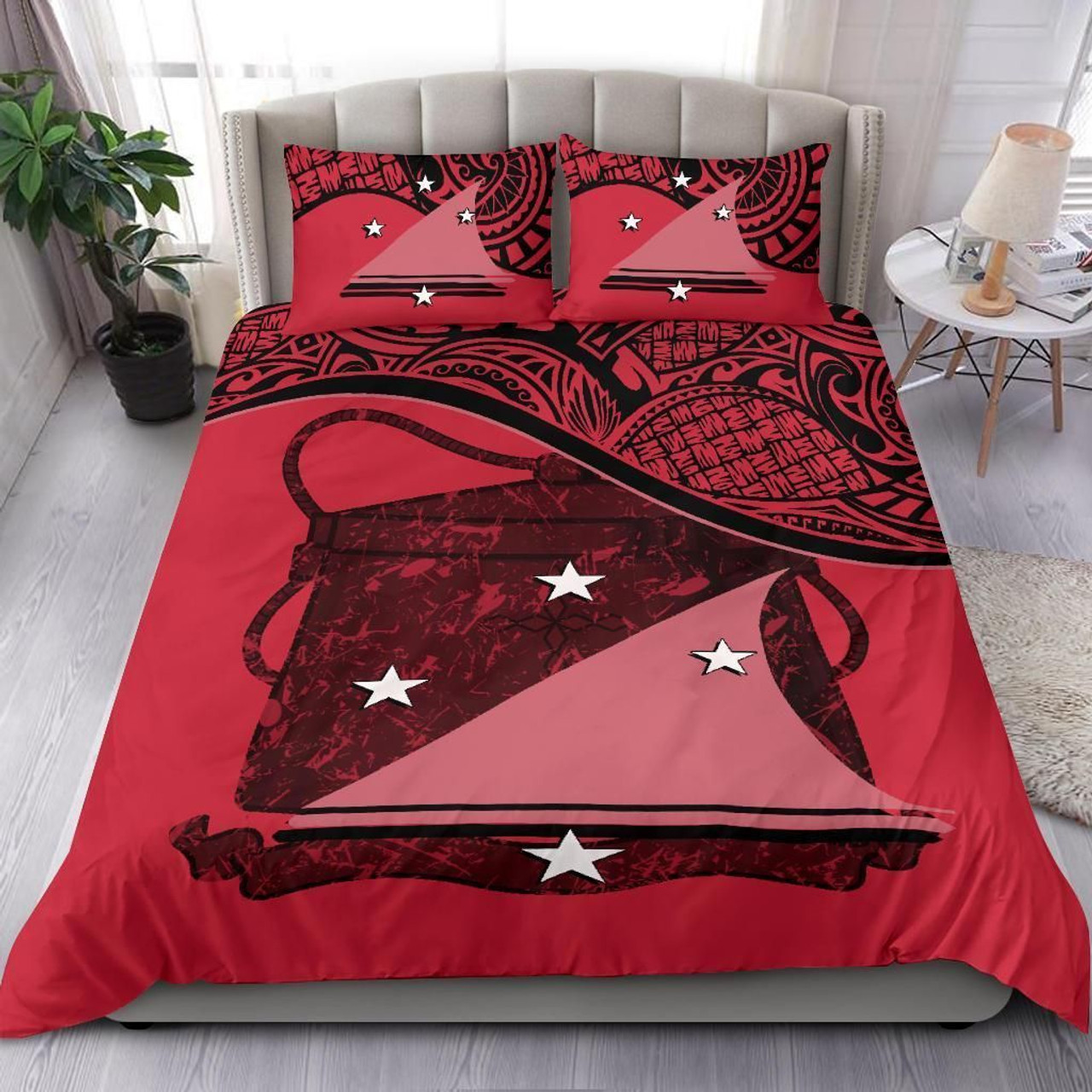 Papua New Guinea Polynesian Personalised Bedding Set - Legend Of Papua New Guinea (Reggae) 5