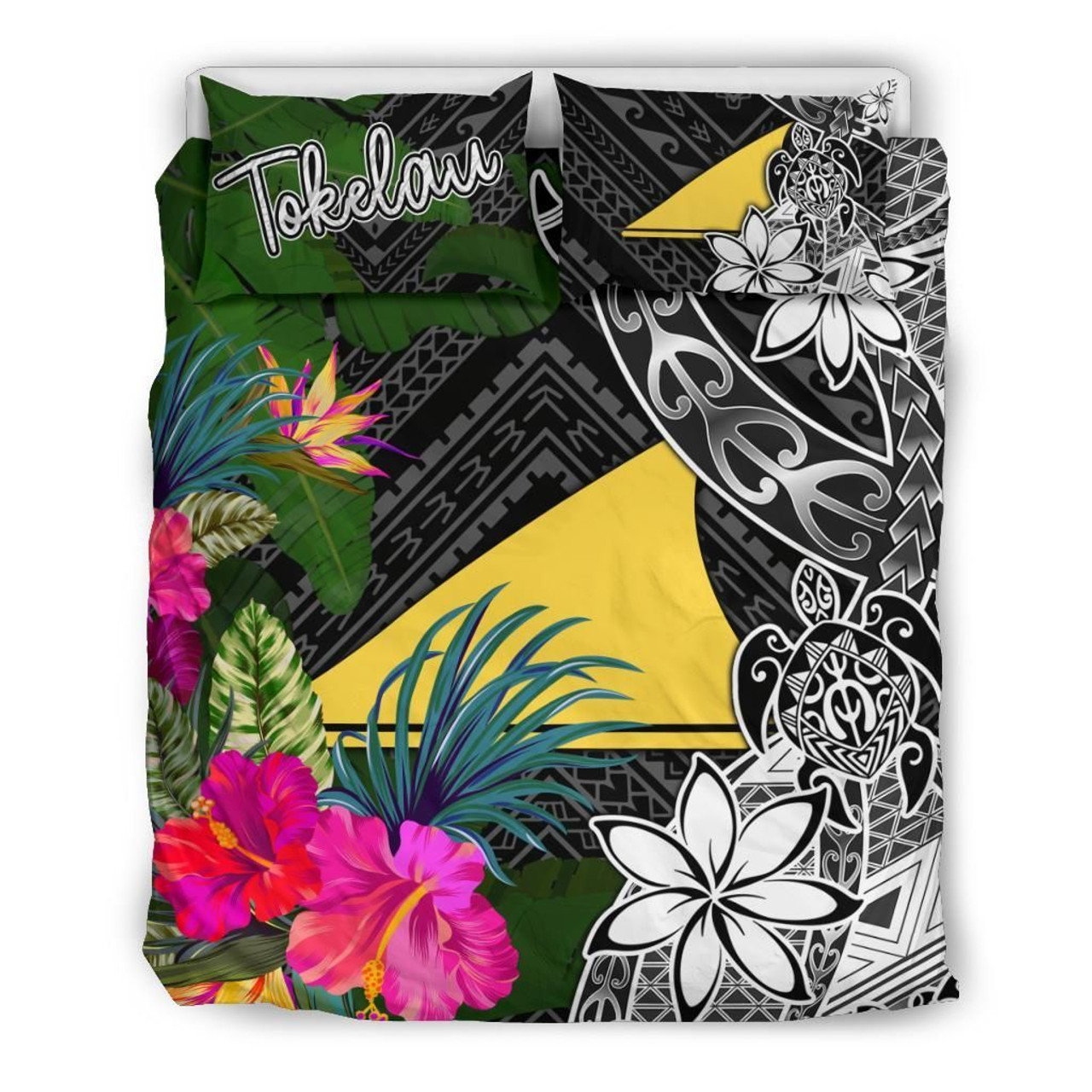 Tokelau Bedding Set - Turtle Plumeria Banana Leaf 3