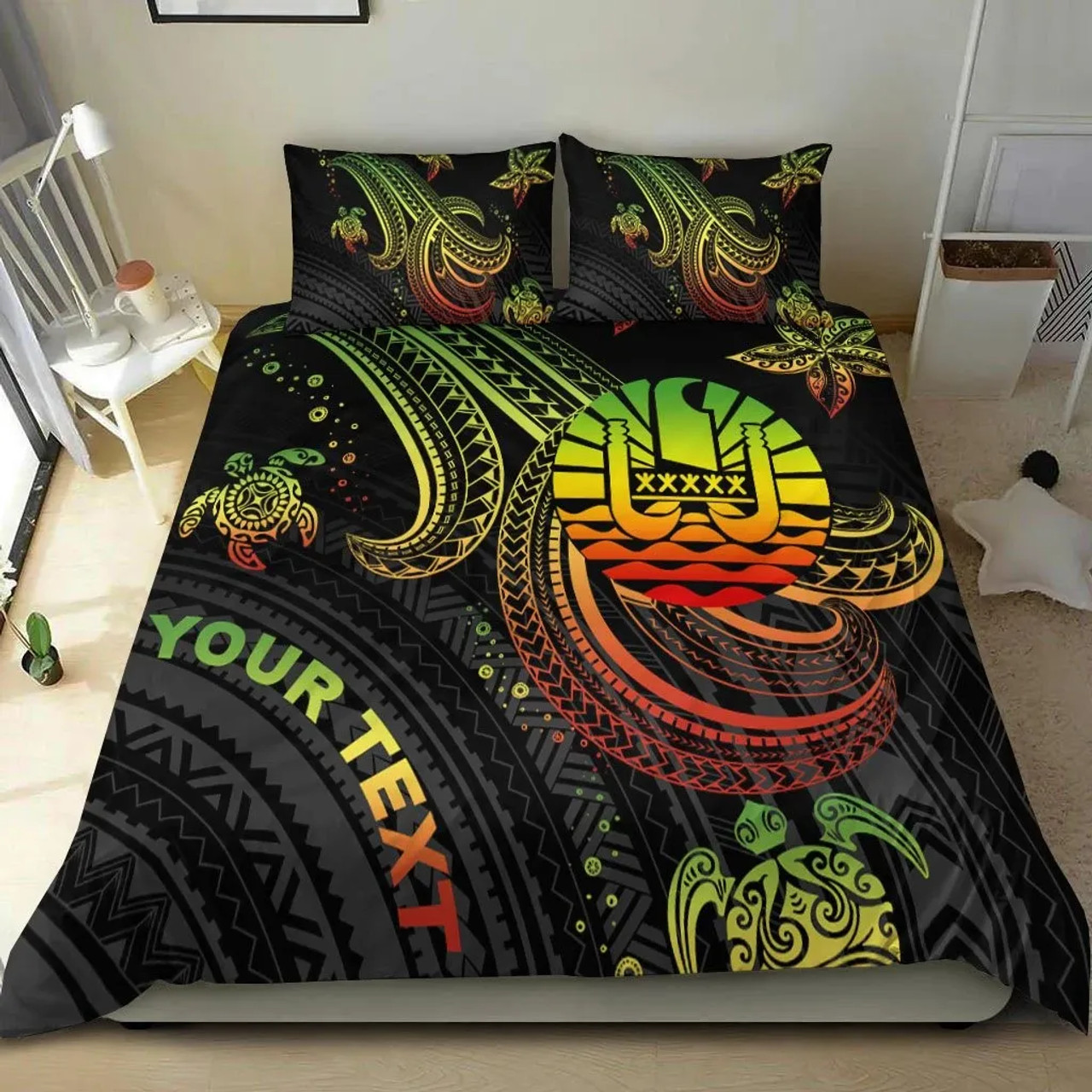 Tokelau Custom Personalised Bedding Set - Reggae Turtle 5