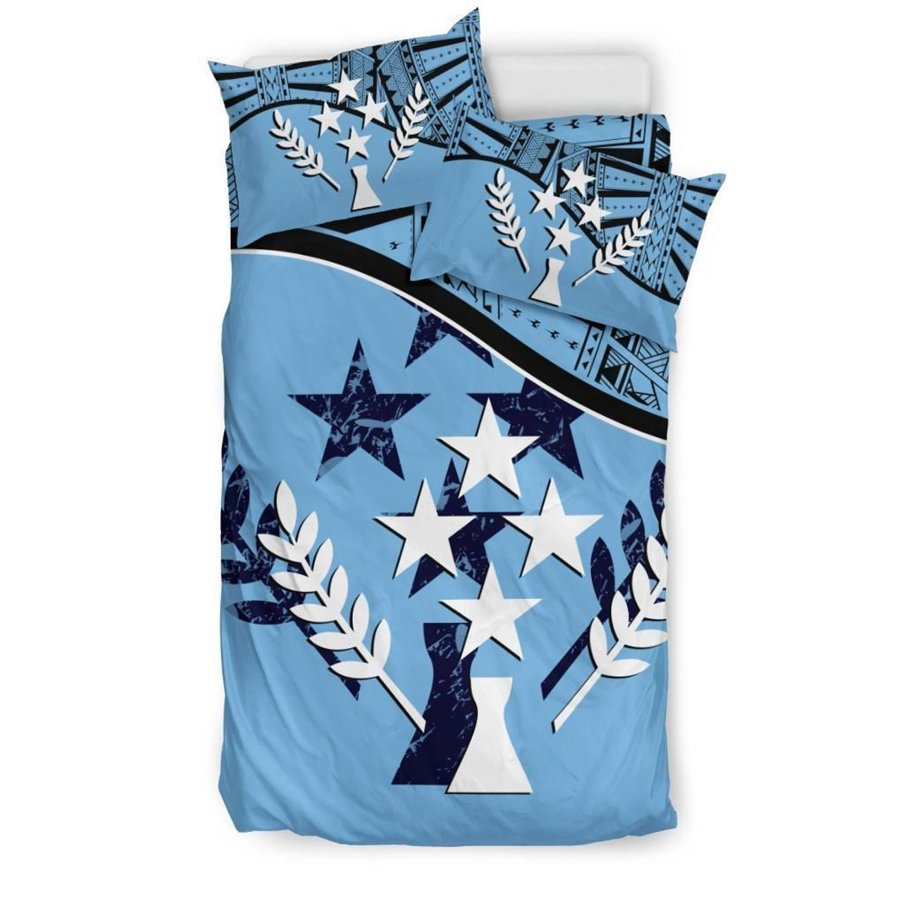 Kosrae Duvet Cover Set - Kosrae Flag Blue 3