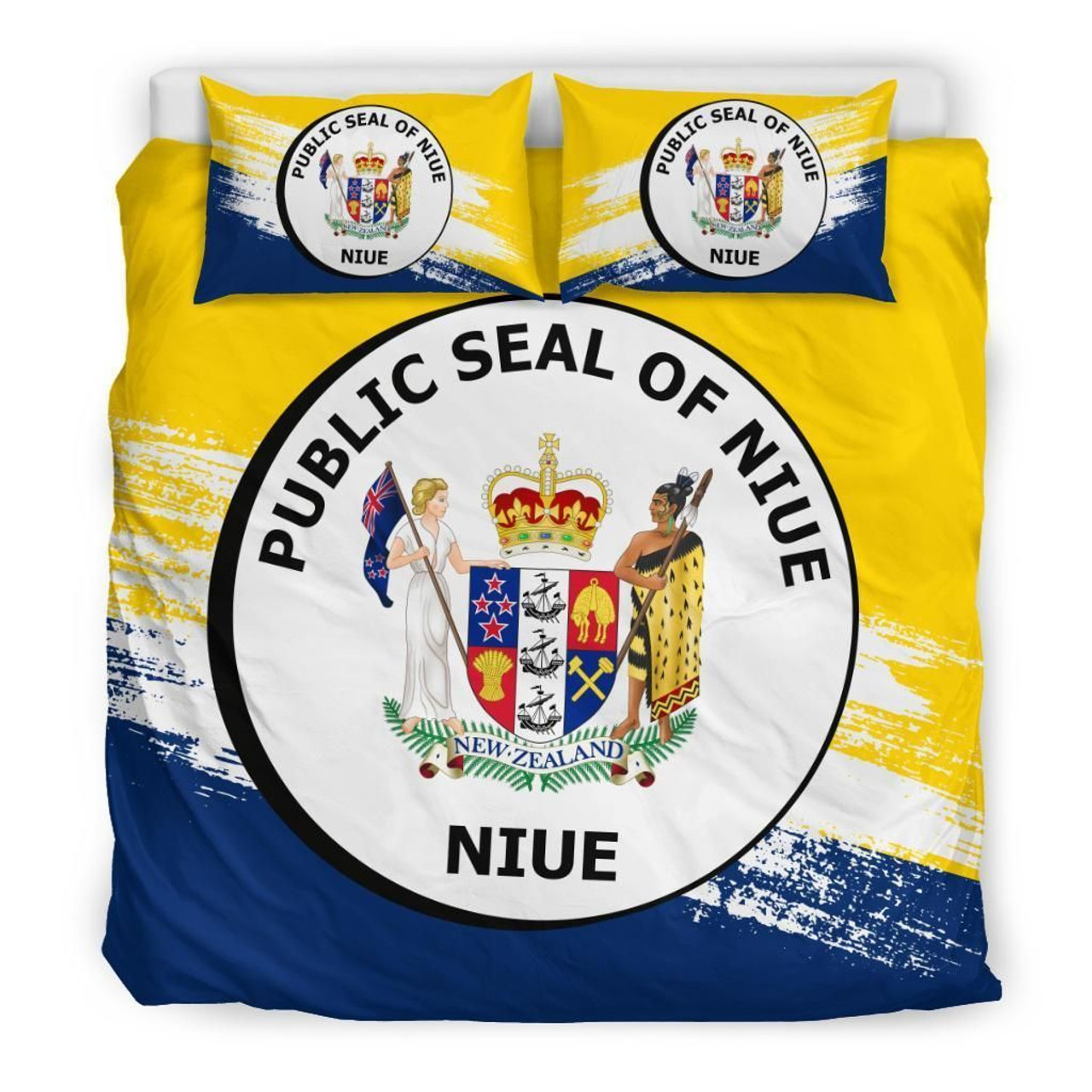 Niue Duvet Cover Set - Niue Coat Of Arms Premium 1