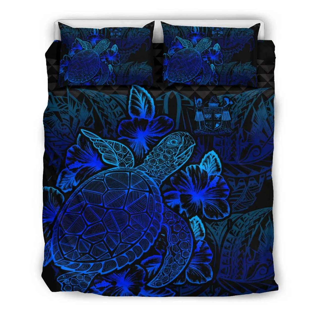 Polynesian Bedding Set - Fiji Duvet Cover Set Blue Color 2