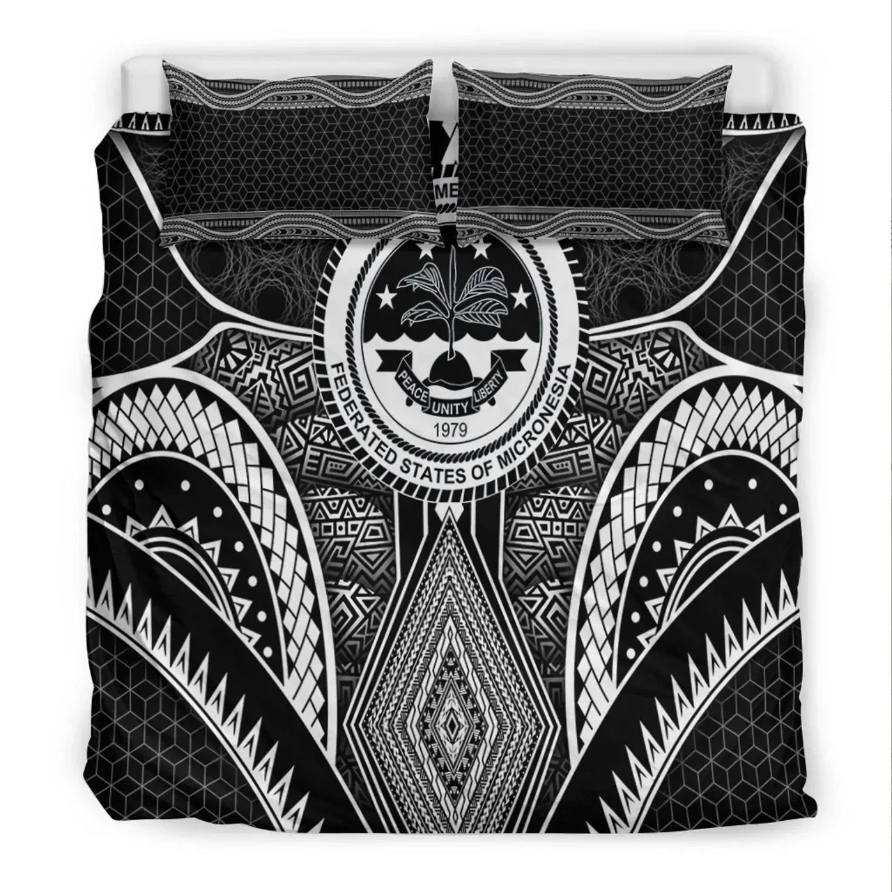 Polynesian FSM Bedding Set - Poly Pattern With Coa Federated States Of Micronesia 3