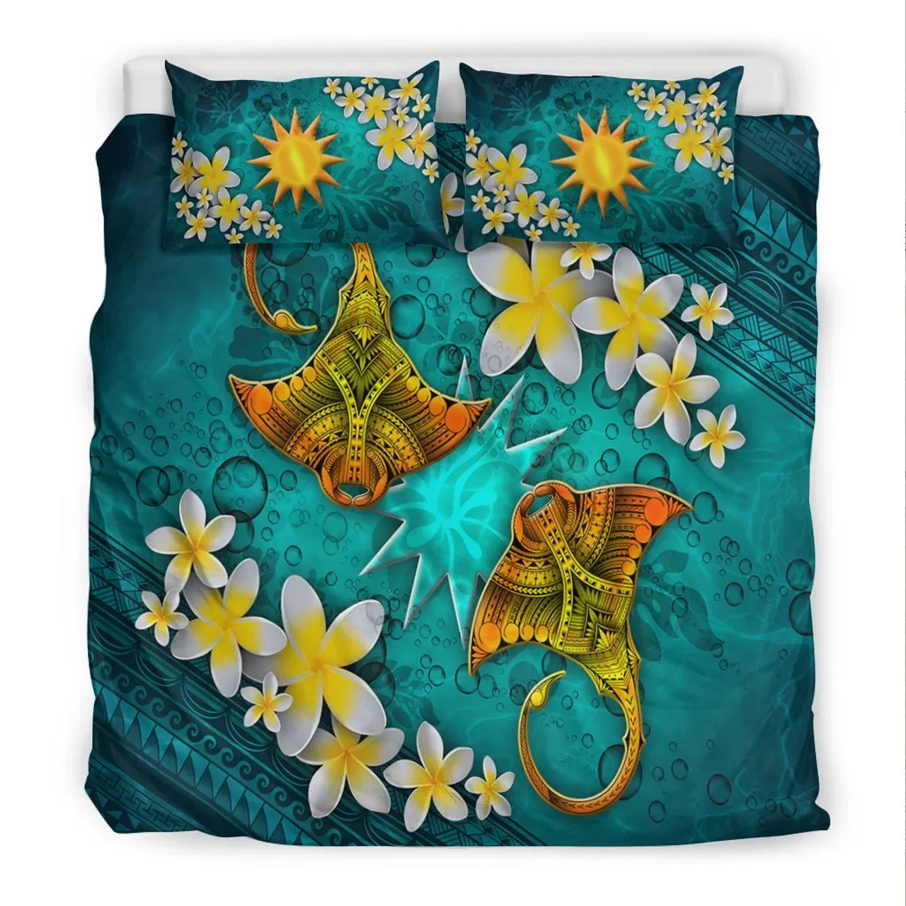 Fiji Polynesian Bedding Set - Legend Of Fiji (Blue) 5