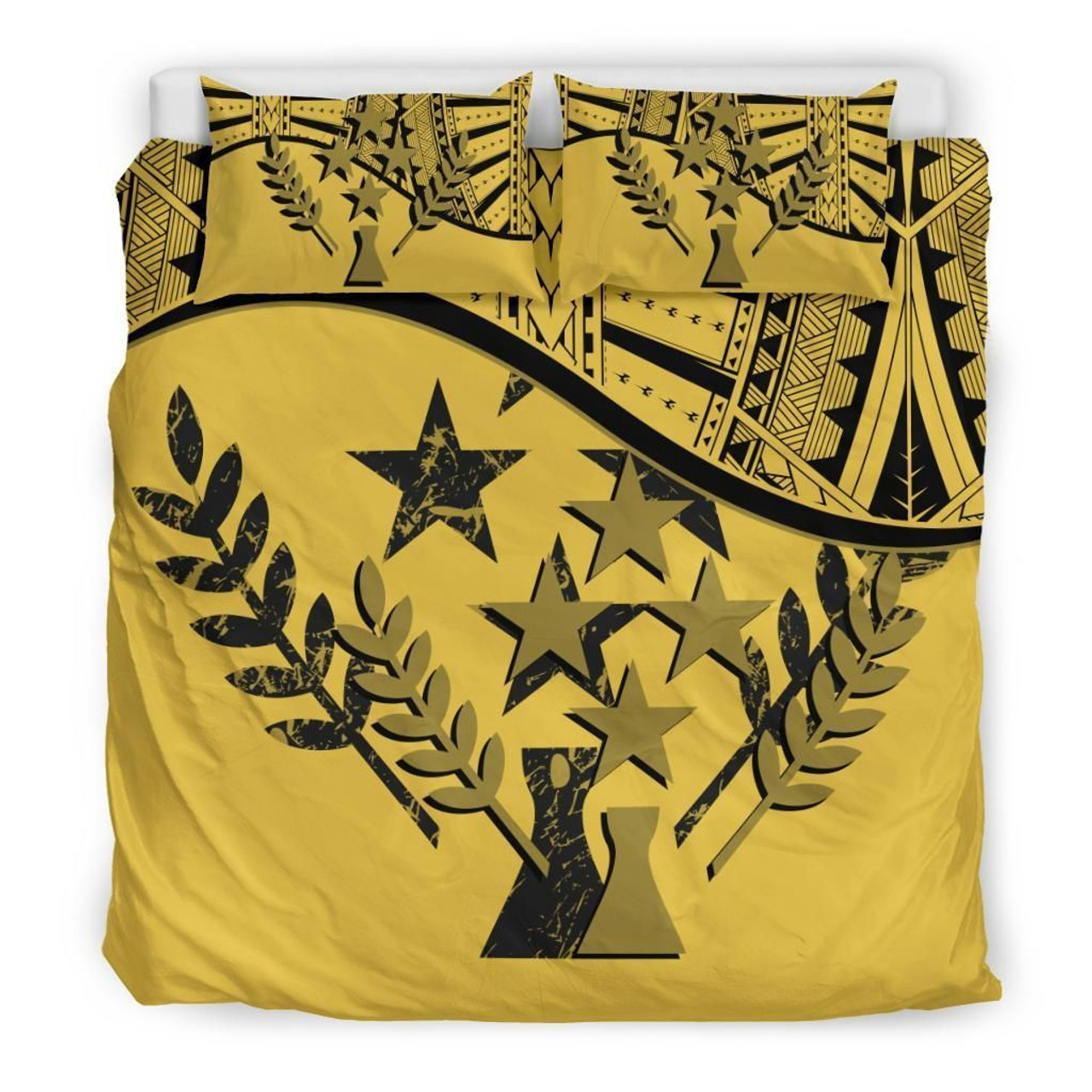 Kosrae Duvet Cover Set - Kosrae Flag Yellow 1