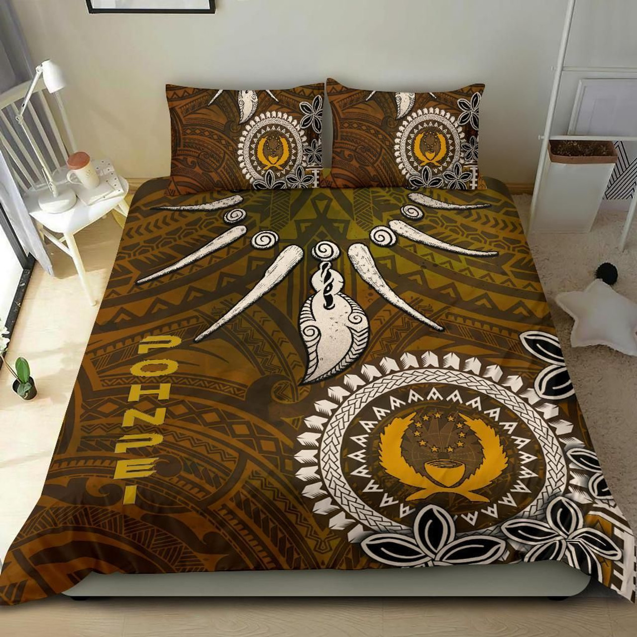 Pohnpei Bedding Set - Polynesian Boar Tusk 3