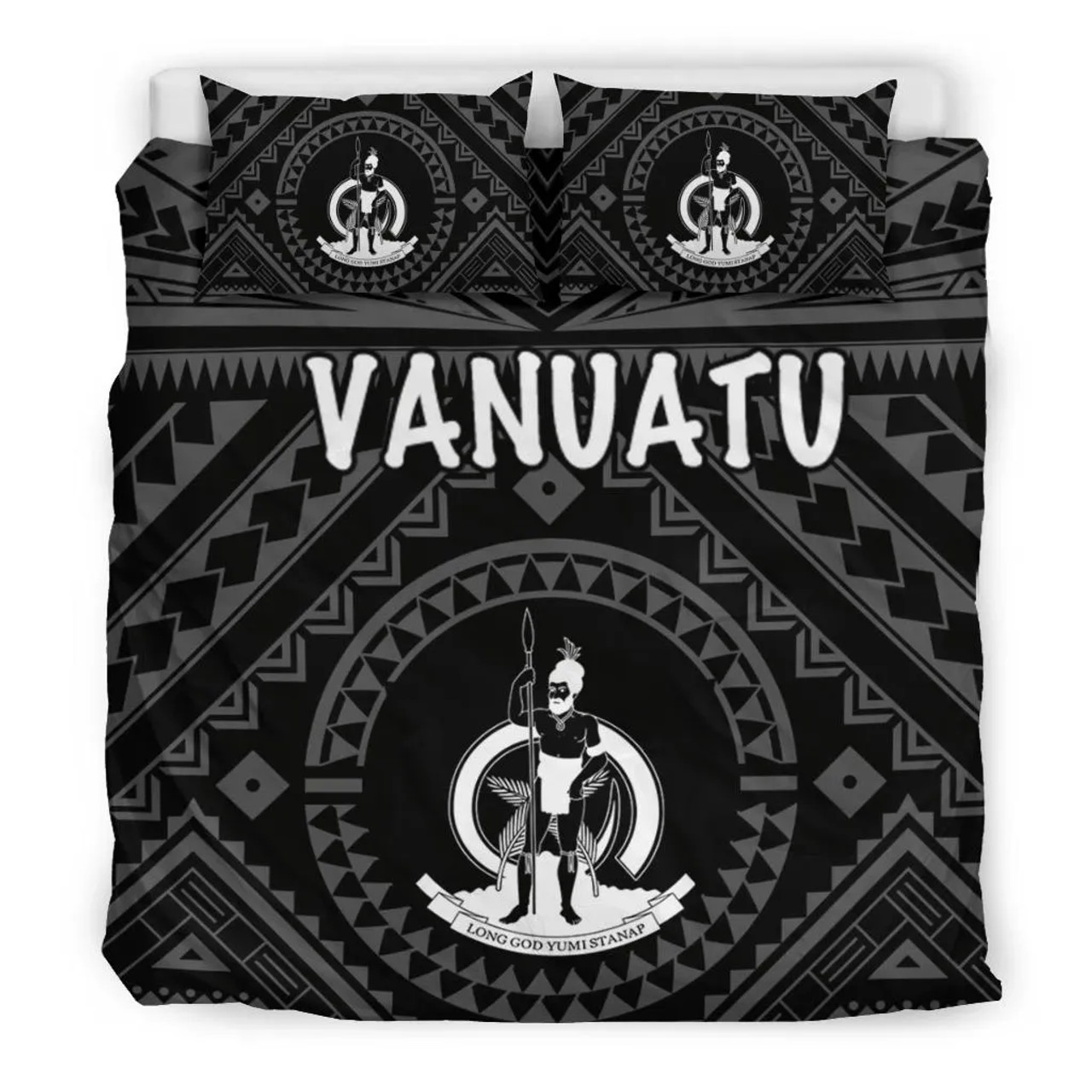 Tahiti Bedding Set - Tahiti Seal In Heartbeat Patterns Style (Gold) 6