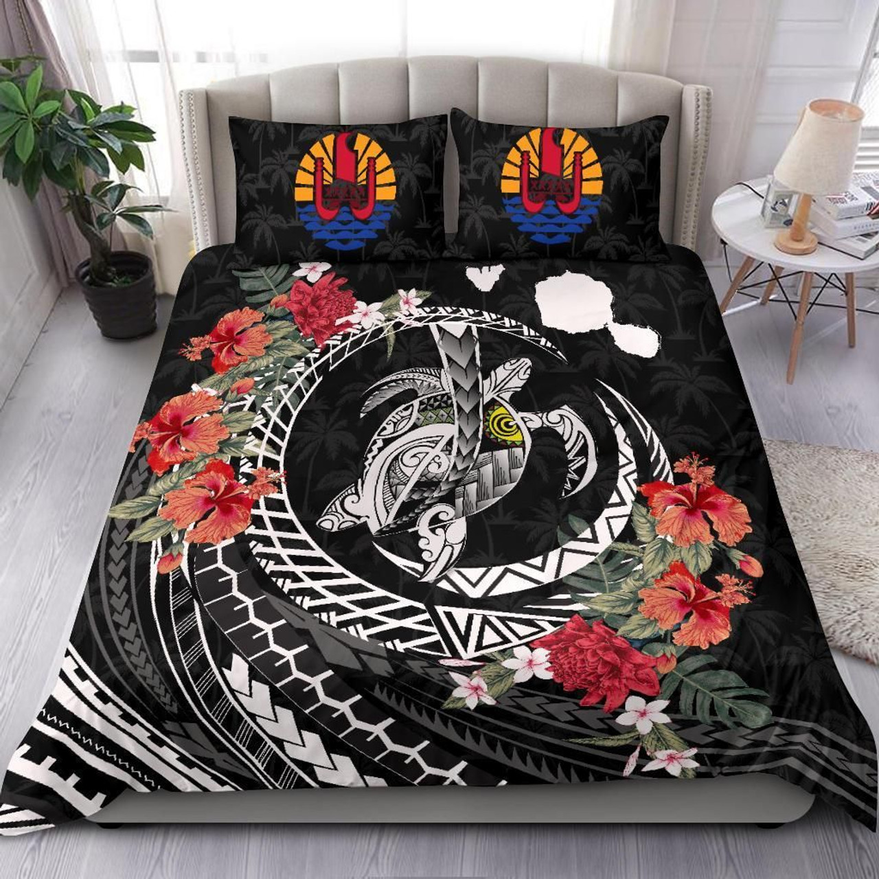 Polynesian Bedding Set - Marshall Islands Duvet Cover Set Palm Tree 5