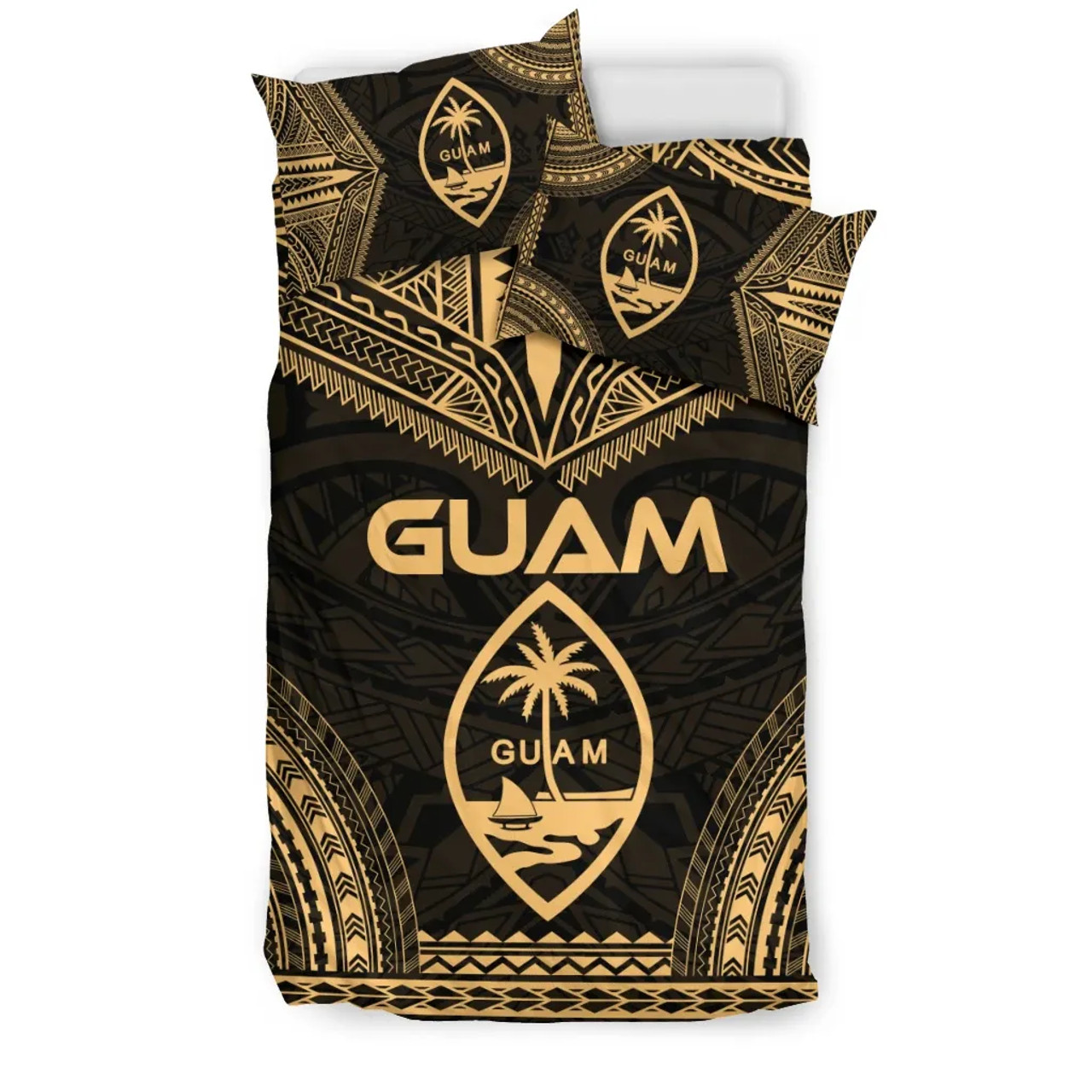 Guam Polynesian Chief Duvet Cover Set - Gold Version 2