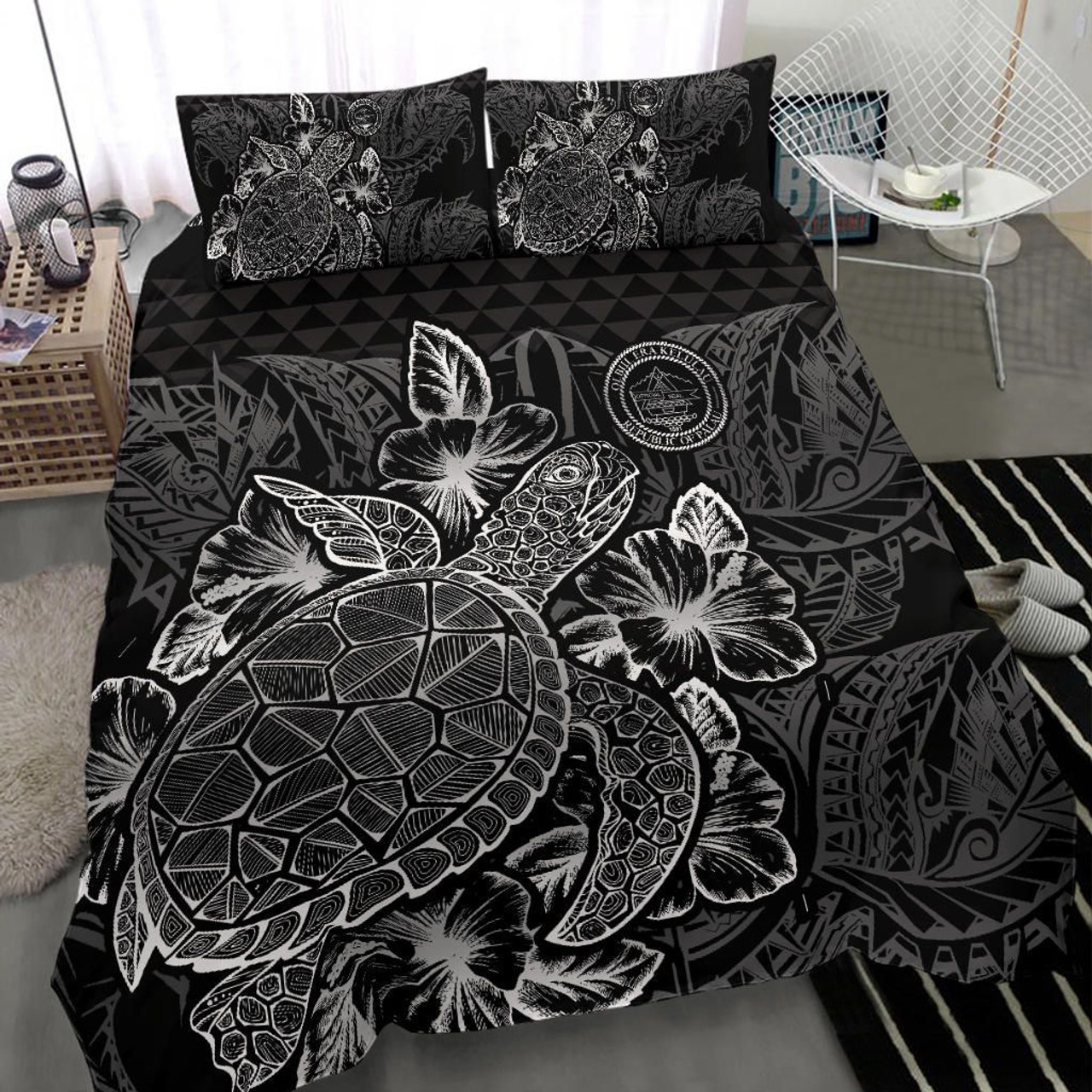 Tokelau Duvet Cover Set - Polynesian Tattoo Flag 6