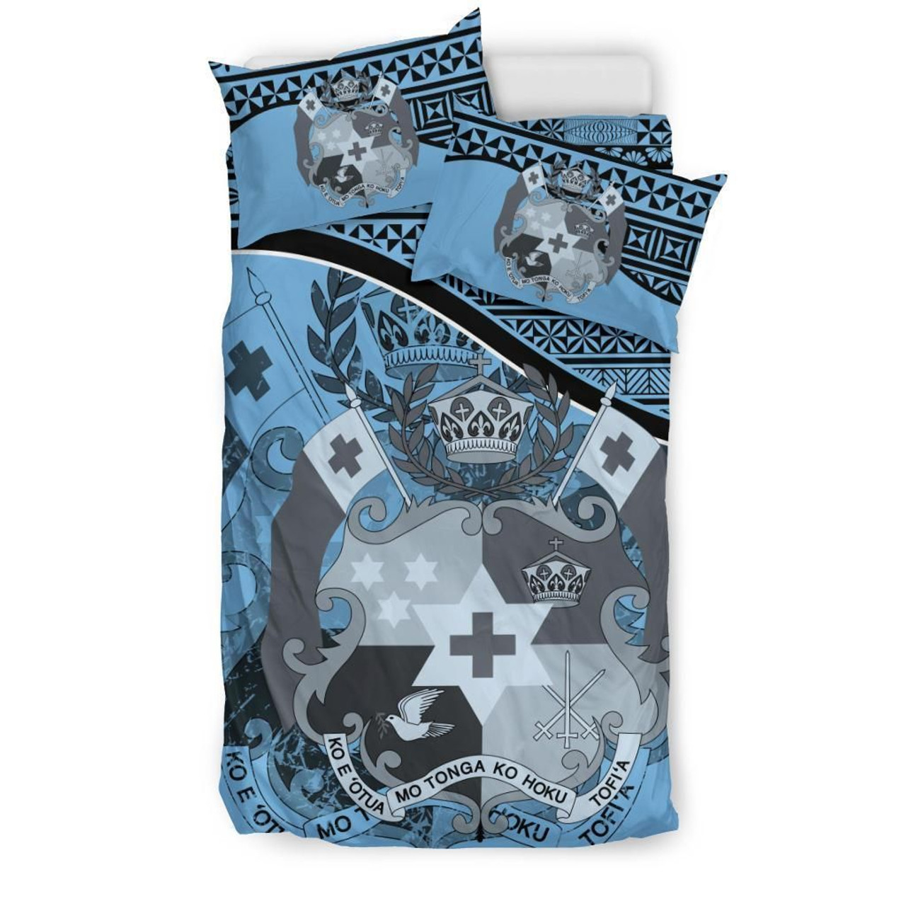 Tonga Duvet Cover Set - Tonga Coat Of Arms Blue 3