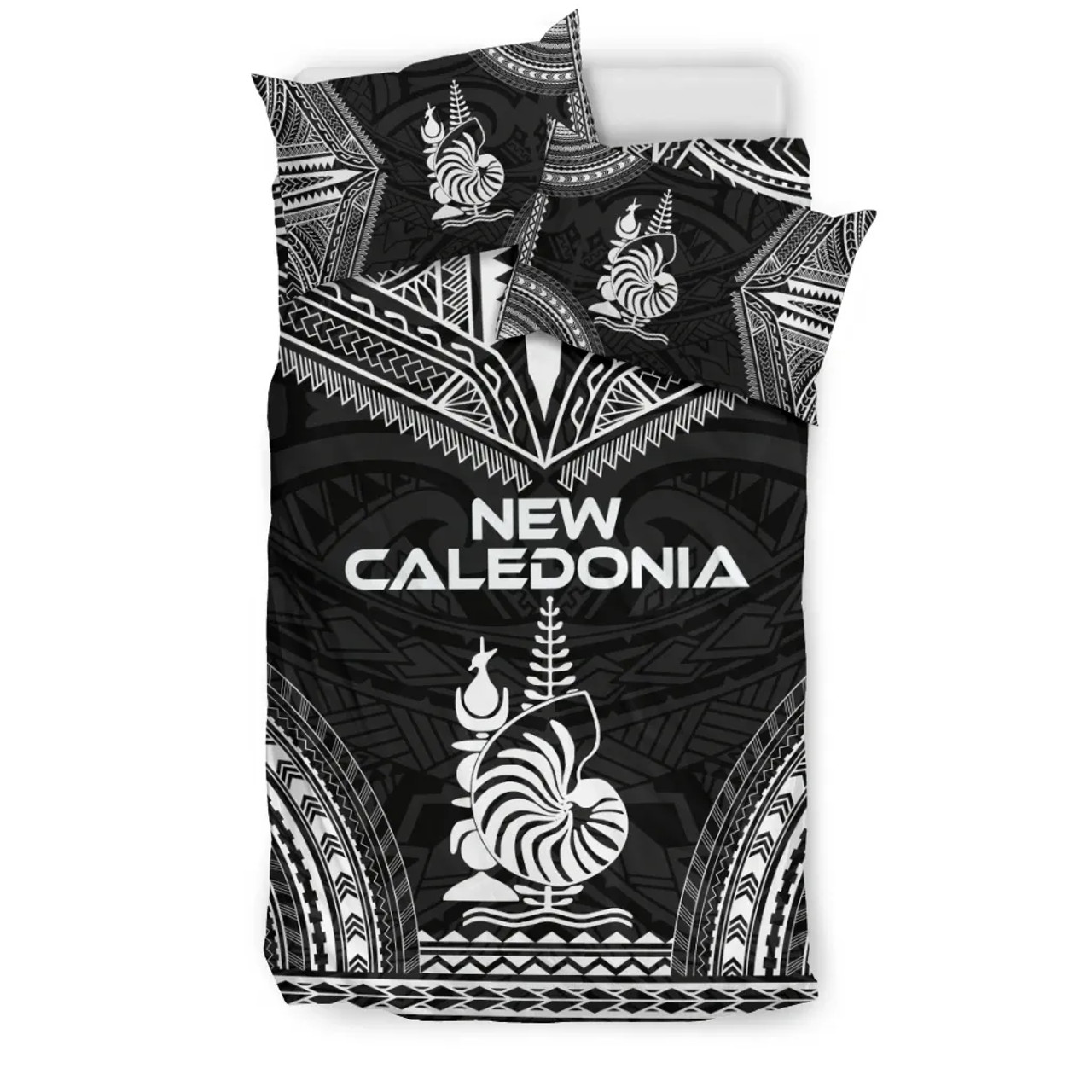 New Caledonia Polynesian Chief Duvet Cover Set - Black Version 2