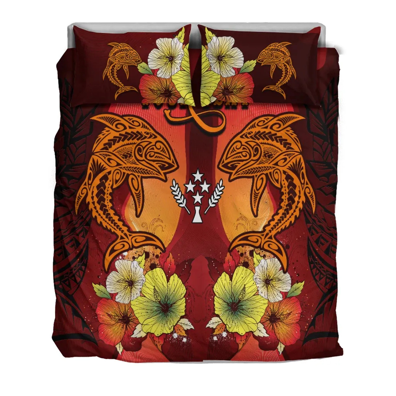 Kosrae Custom Personalised Bedding Sets - Tribal Tuna Fish 3