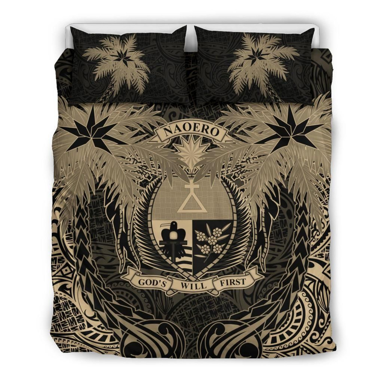 Nauru Duvet Cover Set - Nauru Coat Of Arms Coconut (Duvet Cover) 2