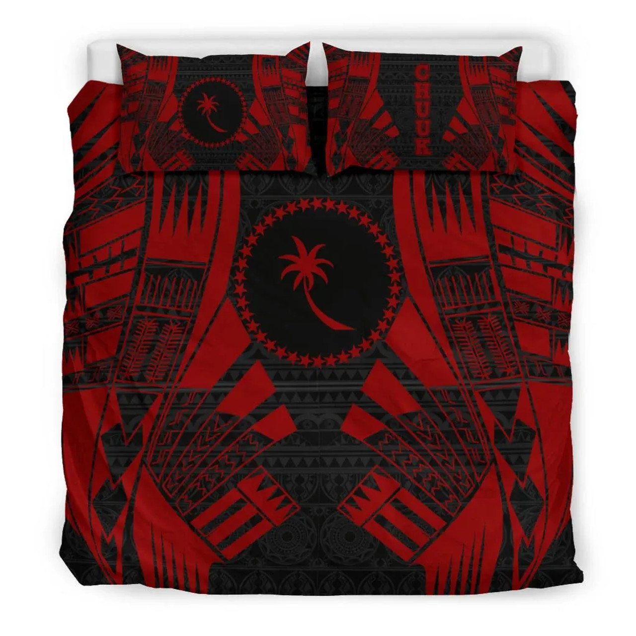 Chuuk States Duvet Cover Set - Red Tattoo Style 2