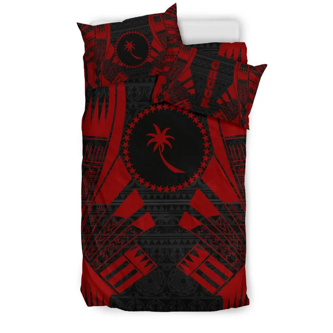 Chuuk States Duvet Cover Set - Red Tattoo Style 3