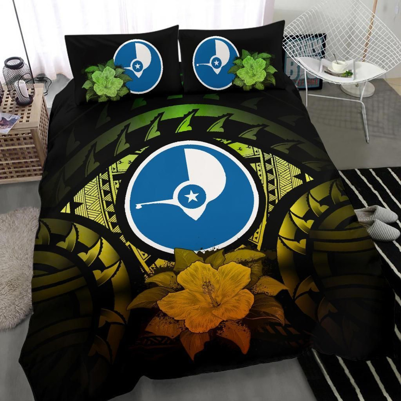 Polynesian Bedding Set - Federated States Of Micronesia Duvet Cover Set Tropical Flowers 6