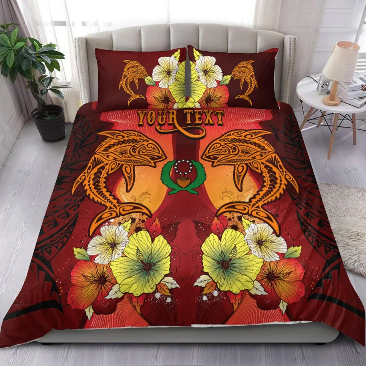 Pohnpei Custom Personalised Bedding Sets - Tribal Tuna Fish 2