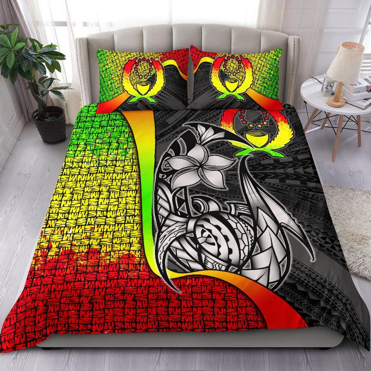 Pohnpei Micronesian Bedding Set Reggae - Turtle With Hook 1