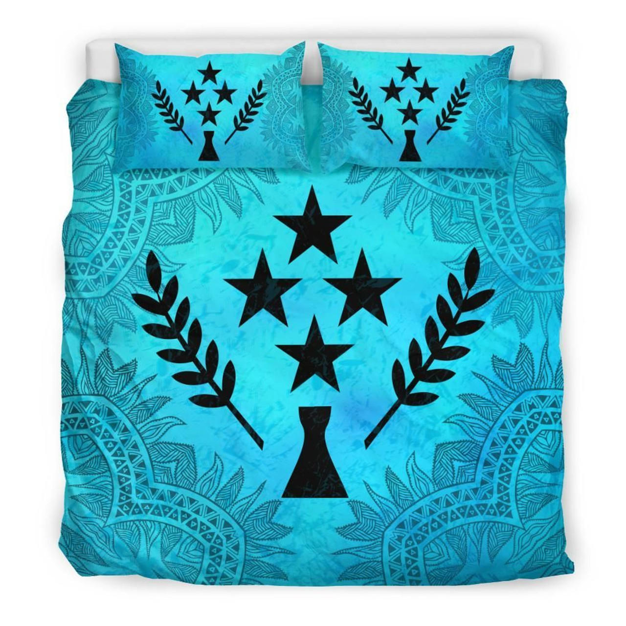 Kosrae Duvet Cover Set - Kosrae Flag Turquoise 1