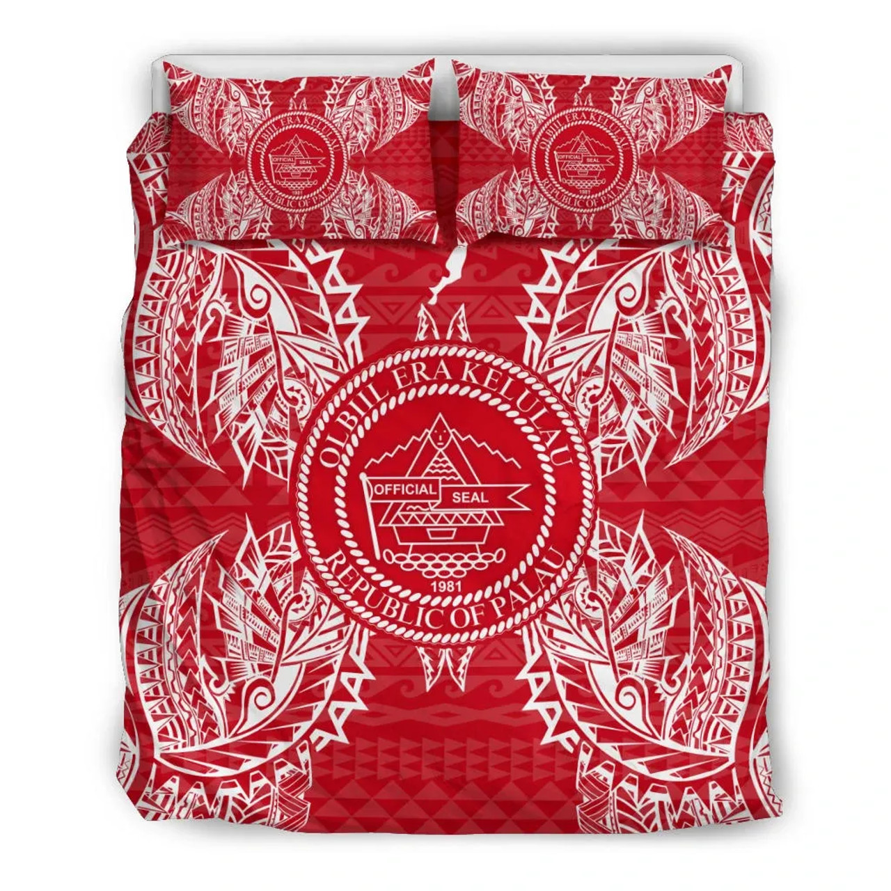 Polynesian Bedding Set - Cook Islands Duvet Cover Set - Red Turtle 4