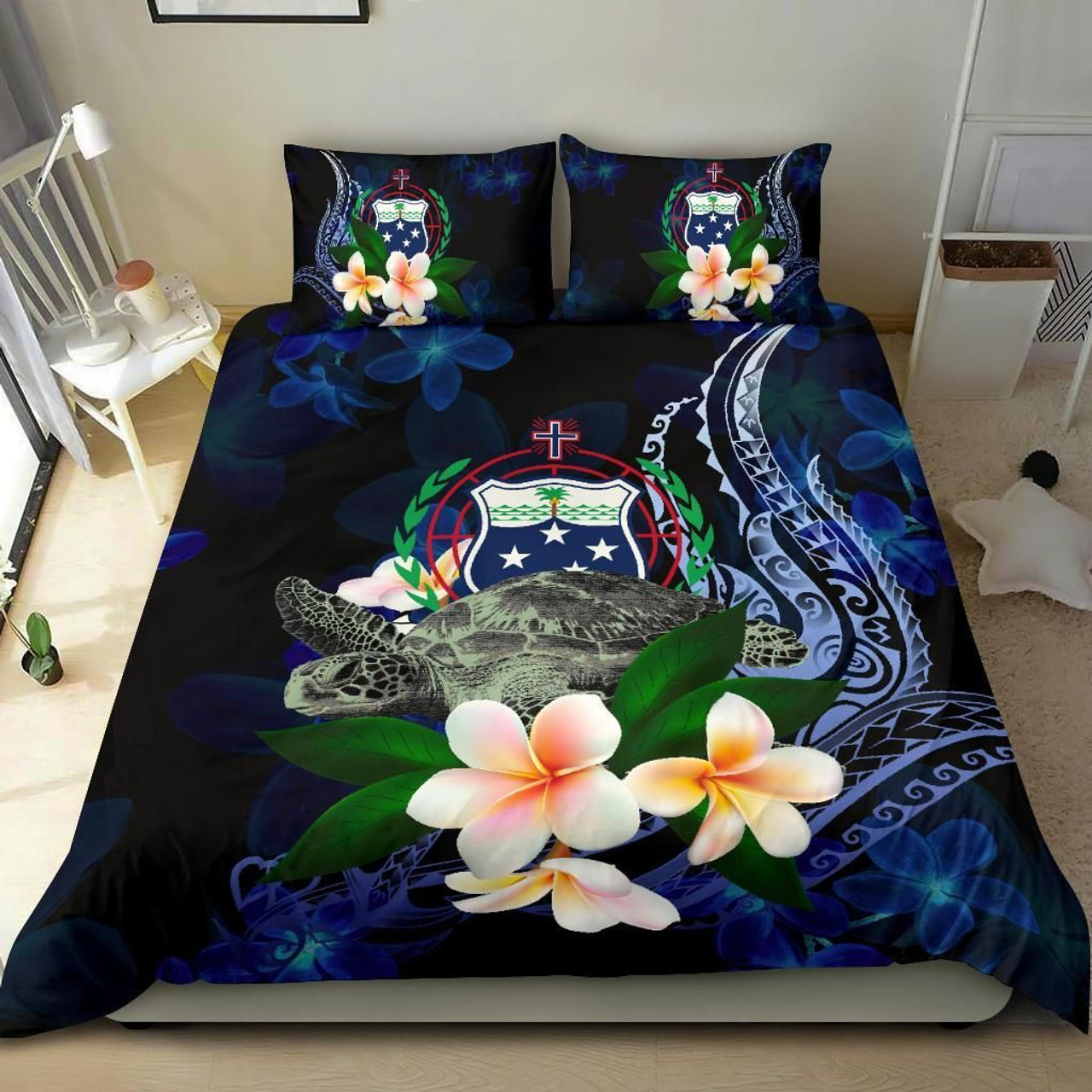 Marquesas Islands Duvet Cover Set - Polynesian Tattoo Gold 5