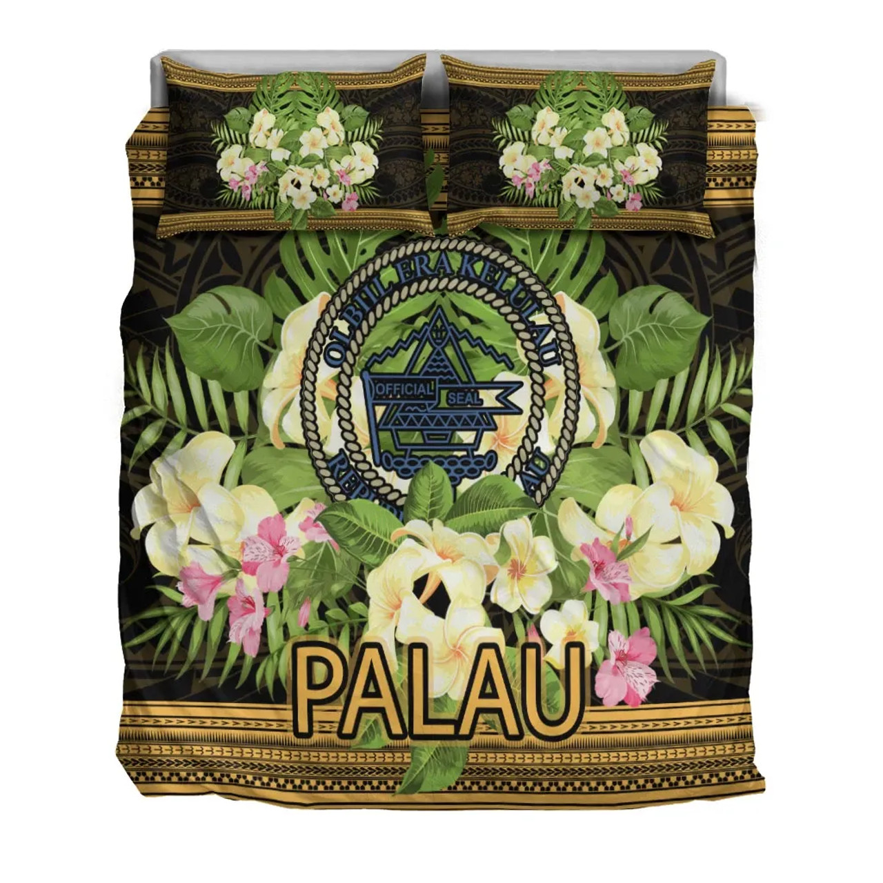 Palau Bedding Set - Polynesian Gold Patterns Collection 3