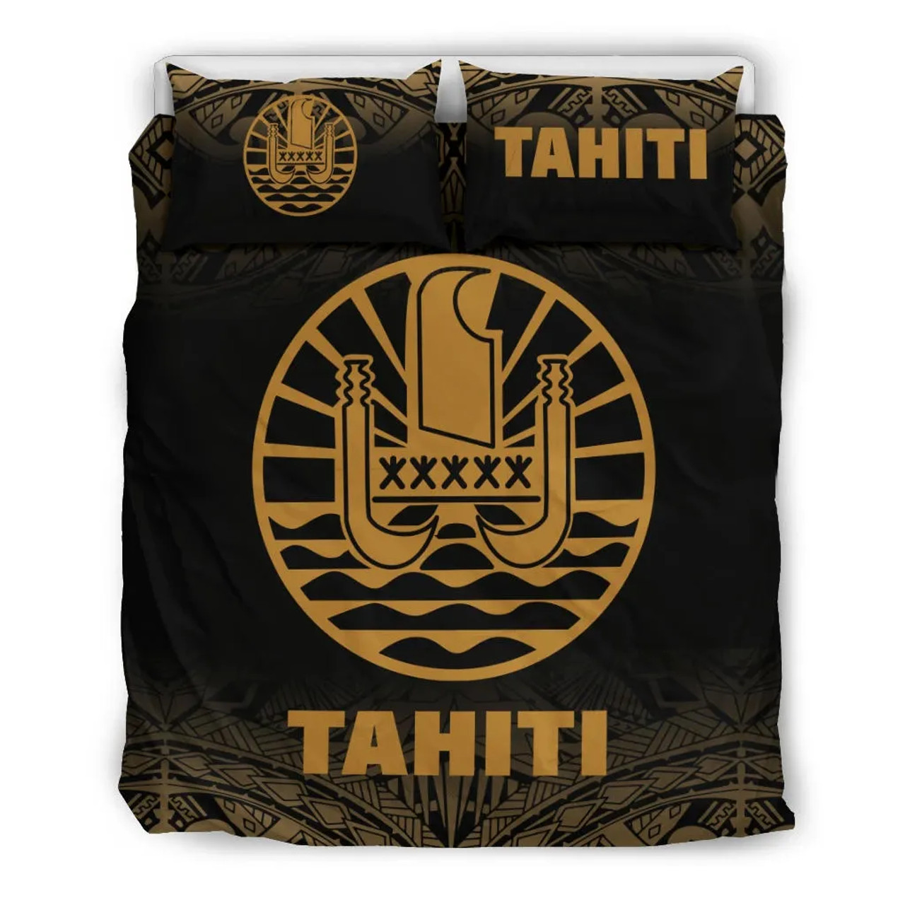 Tahiti Duvet Cover Set - Gold Fog Style 2