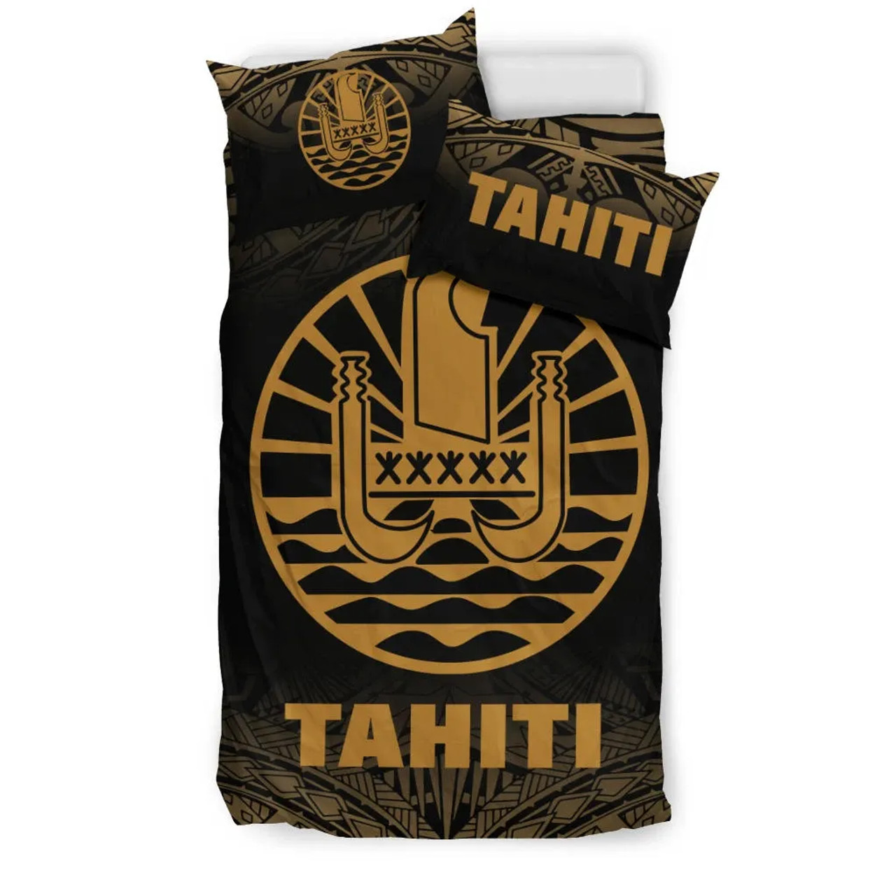 Tahiti Duvet Cover Set - Gold Fog Style 3