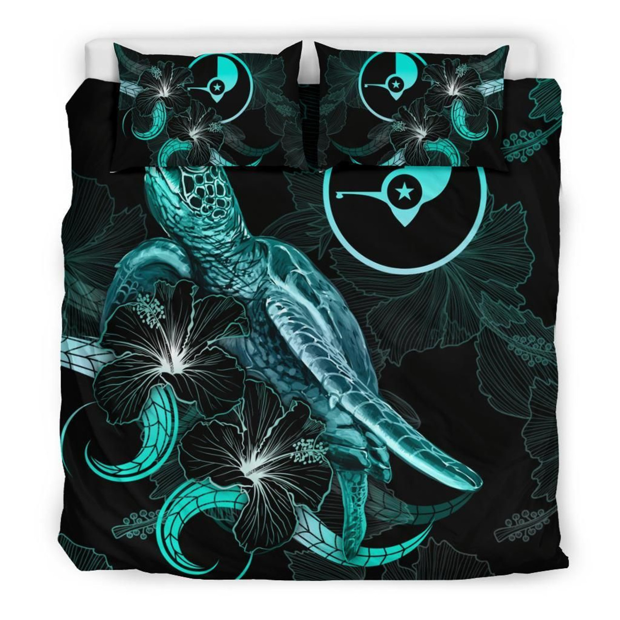 Fiji Polynesian Bedding Set - Gold Tentacle Turtle 4