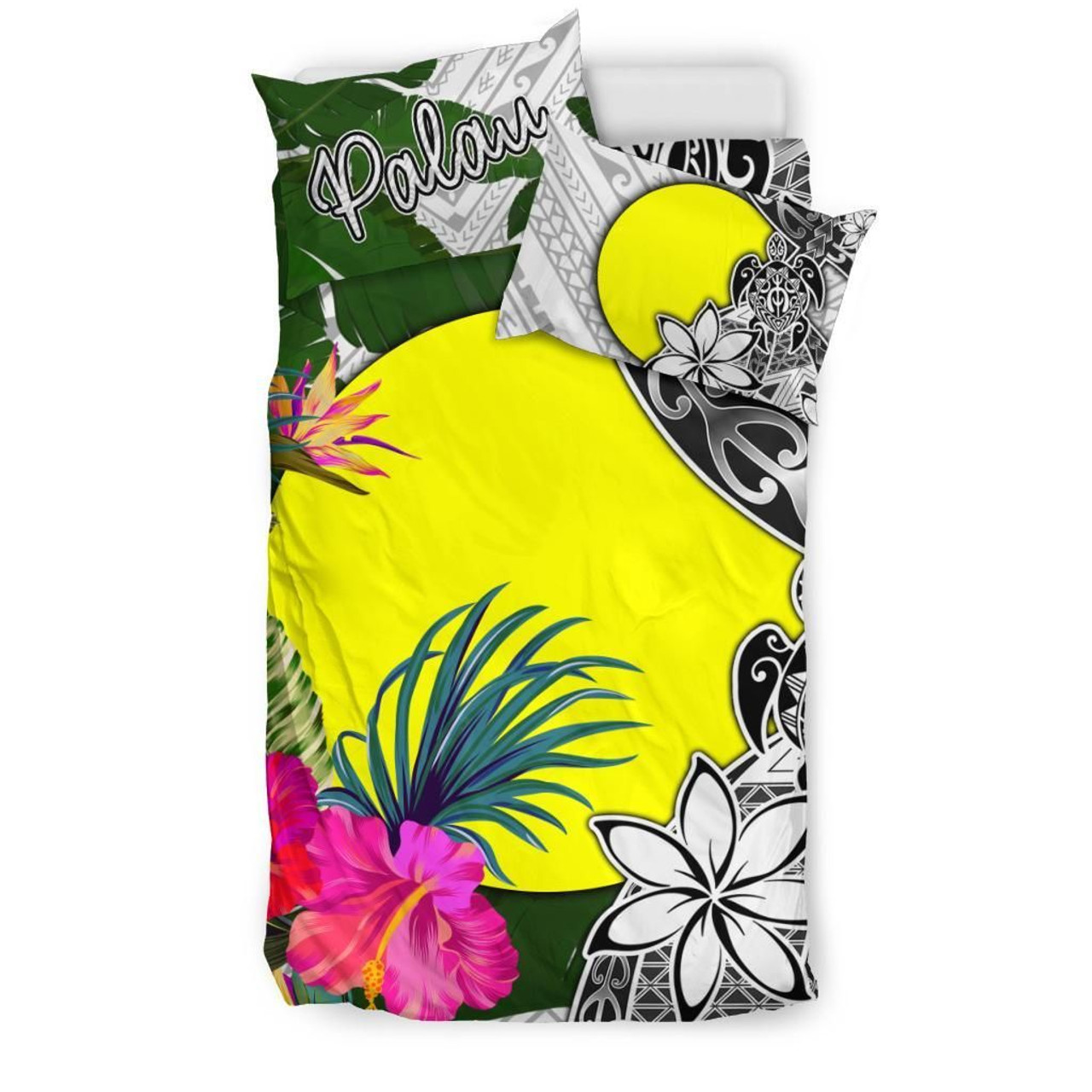 Guam Personalised Bedding Set - Guam Seal Polynesian Patterns Plumeria (Black) 6