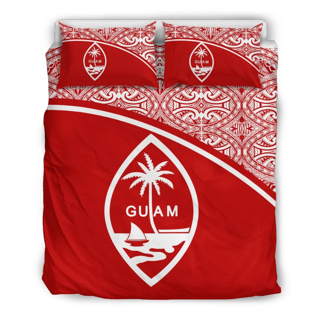 Guam Duvet Cover Set - Red Curve Style 2