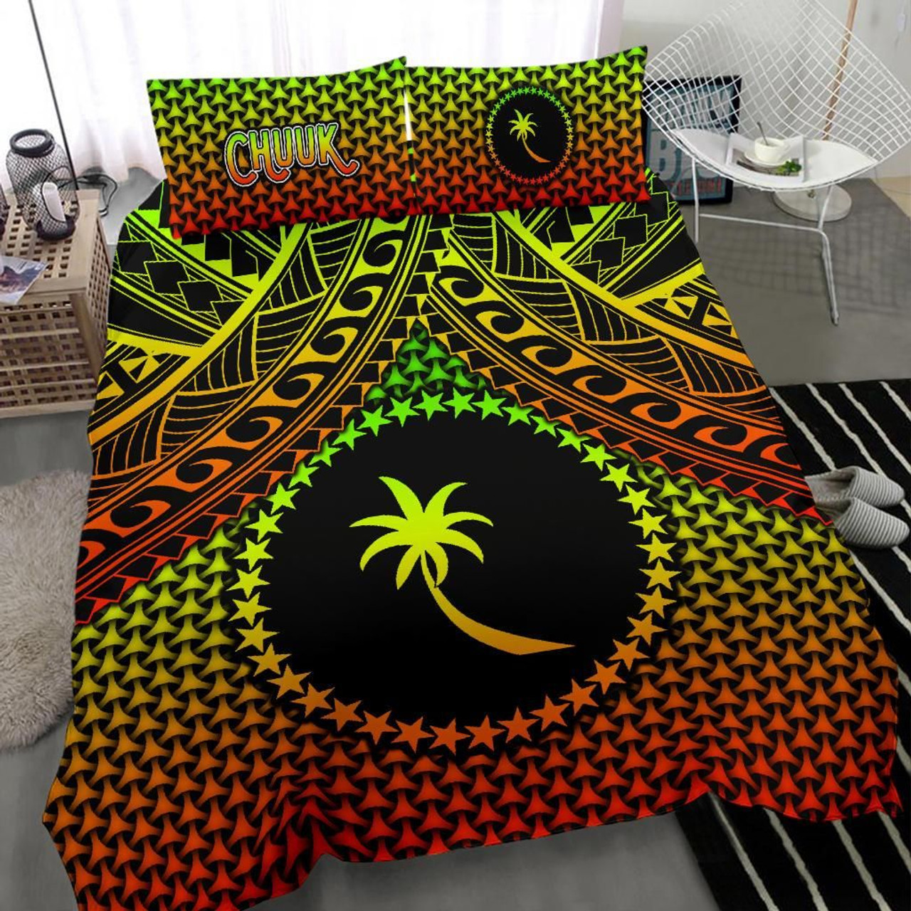 Kosrae Micronesian Bedding Set - Reggae Tentacle Turtle 6